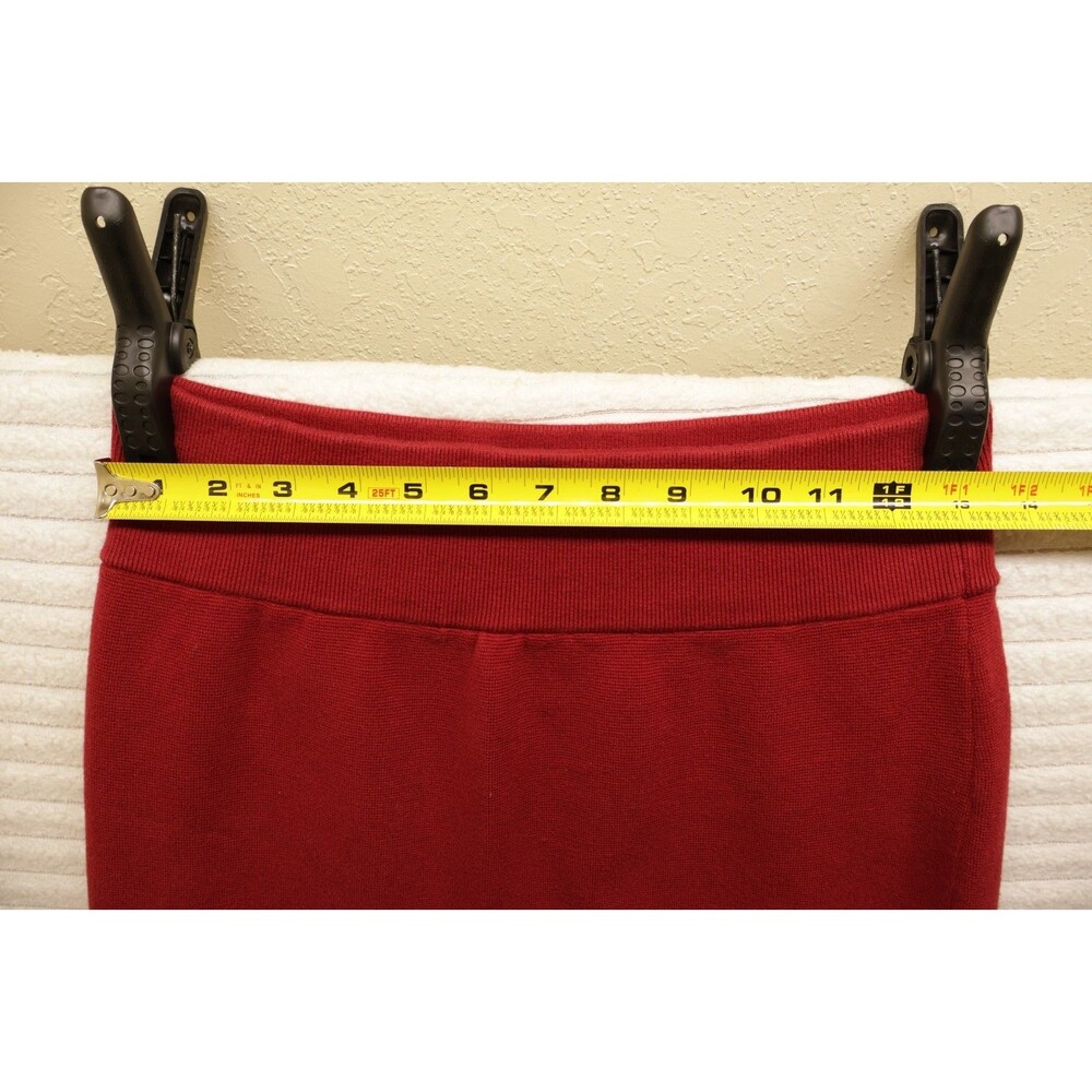 Express Red Pencil Skirt Size Large Loungewear Going out Casual Y2K Beautiful - Picture 5 of 5